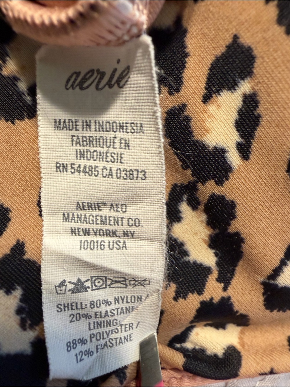 Aerie Leopard Print One-Piece Swimsuit with Front Cutout (size Medium) - Picture 6 of 6